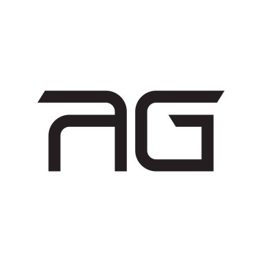 ag ilk harf vektör logo simgesi