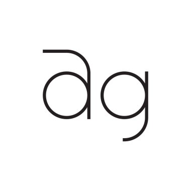 ag ilk harf vektör logo simgesi