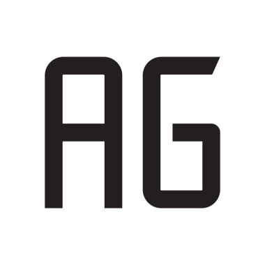 ag ilk harf vektör logo simgesi