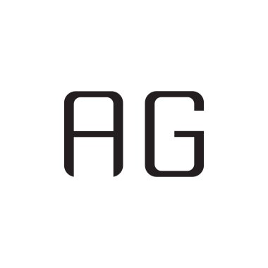 ag ilk harf vektör logo simgesi