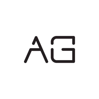 ag ilk harf vektör logo simgesi