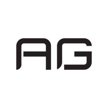 ag ilk harf vektör logo simgesi