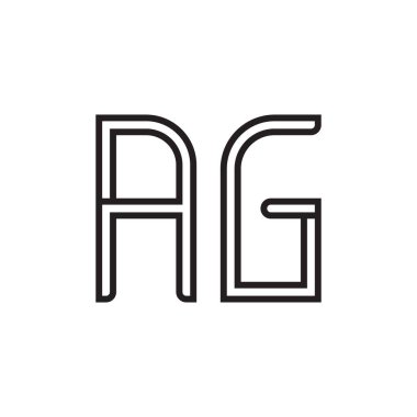 ag ilk harf vektör logo simgesi