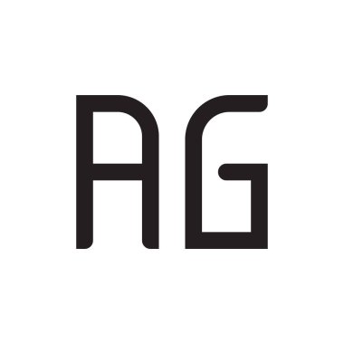 ag ilk harf vektör logo simgesi