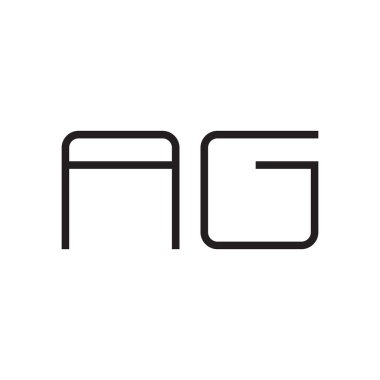 ag ilk harf vektör logo simgesi