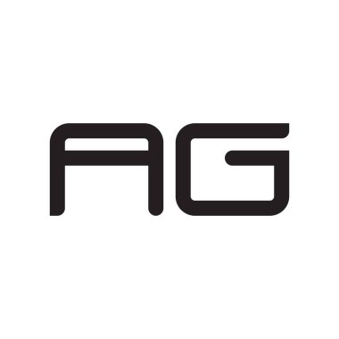 ag ilk harf vektör logo simgesi