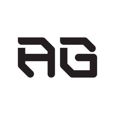 ag ilk harf vektör logo simgesi