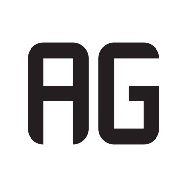 ag ilk harf vektör logo simgesi