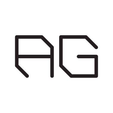 ag ilk harf vektör logo simgesi