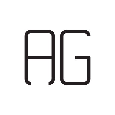 ag ilk harf vektör logo simgesi