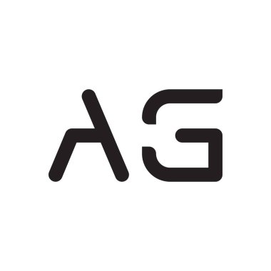 ag ilk harf vektör logo simgesi