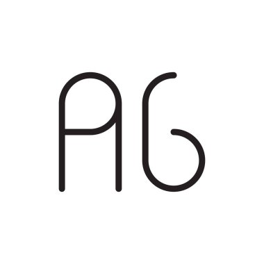 ag ilk harf vektör logo simgesi