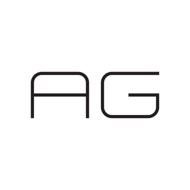 ag ilk harf vektör logo simgesi