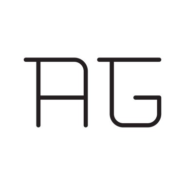 ag ilk harf vektör logo simgesi