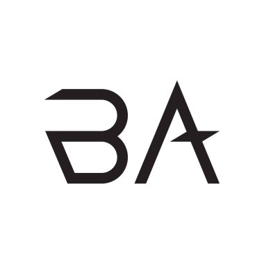 ba ilk harf vektör logo simgesi
