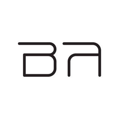 ba ilk harf vektör logo simgesi