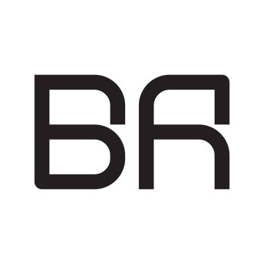 ba ilk harf vektör logo simgesi