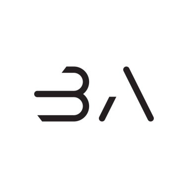 ba ilk harf vektör logo simgesi