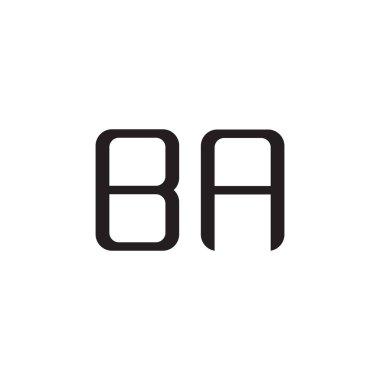 ba ilk harf vektör logo simgesi