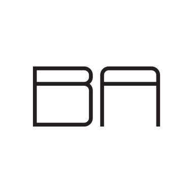 ba ilk harf vektör logo simgesi