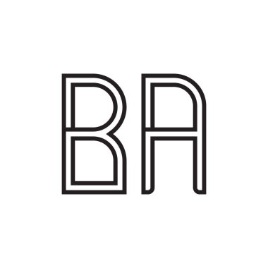 ba ilk harf vektör logo simgesi