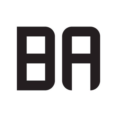 ba ilk harf vektör logo simgesi