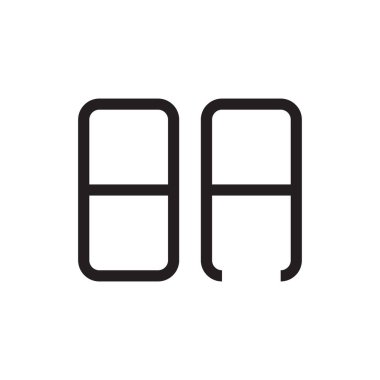 ba ilk harf vektör logo simgesi