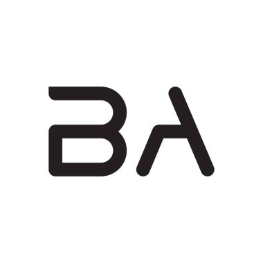 ba ilk harf vektör logo simgesi