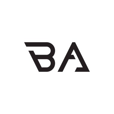 ba ilk harf vektör logo simgesi
