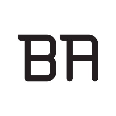 ba ilk harf vektör logo simgesi