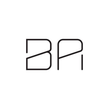 ba ilk harf vektör logo simgesi