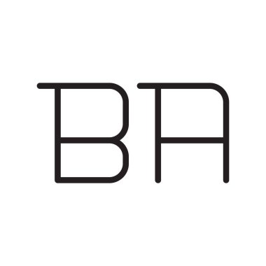 ba ilk harf vektör logo simgesi
