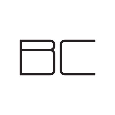bc ilk harf vektör logo simgesi