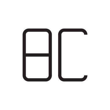 bc ilk harf vektör logo simgesi