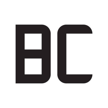 bc ilk harf vektör logo simgesi