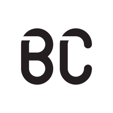 bc ilk harf vektör logo simgesi