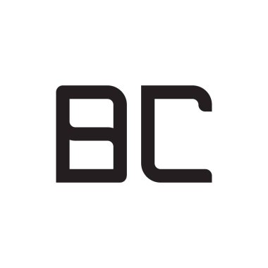 bc ilk harf vektör logo simgesi