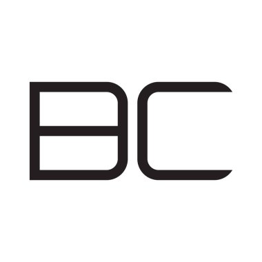 bc ilk harf vektör logo simgesi