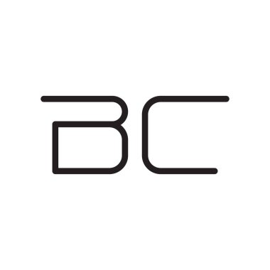 bc ilk harf vektör logo simgesi