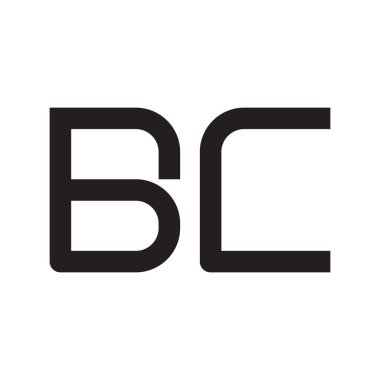 bc ilk harf vektör logo simgesi