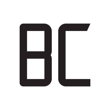 bc ilk harf vektör logo simgesi