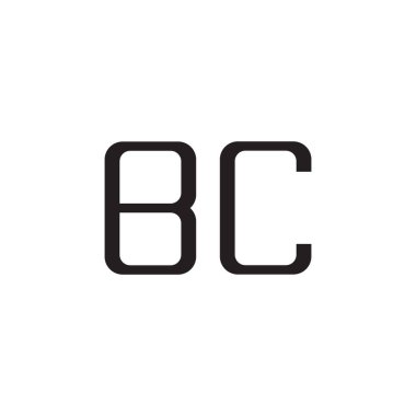 bc ilk harf vektör logo simgesi
