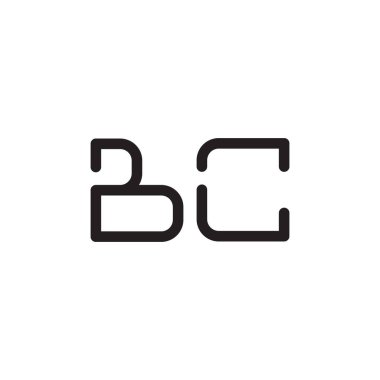 bc ilk harf vektör logo simgesi