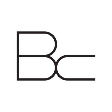 bc ilk harf vektör logosu