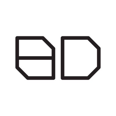 bd ilk harf vektör logo simgesi