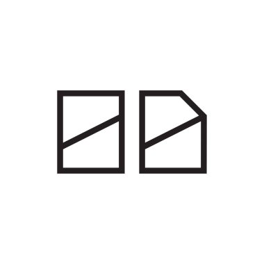 bd ilk harf vektör logo simgesi