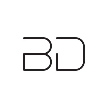 bd ilk harf vektör logo simgesi