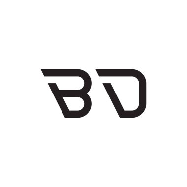 bd ilk harf vektör logo simgesi