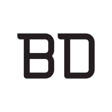 bd ilk harf vektör logo simgesi