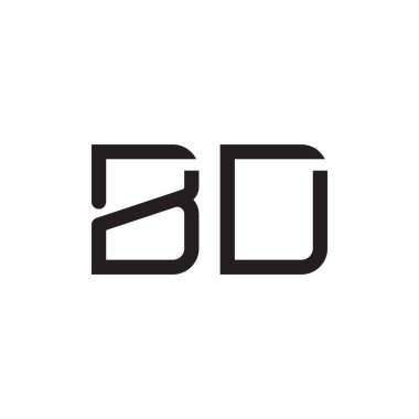 bd ilk harf vektör logo simgesi